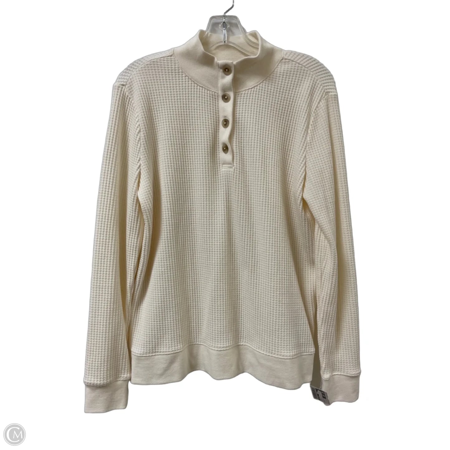 Top Long Sleeve By Lands End In Cream, Size: S