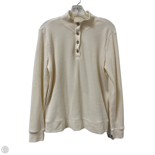 Top Long Sleeve By Lands End In Cream, Size: S