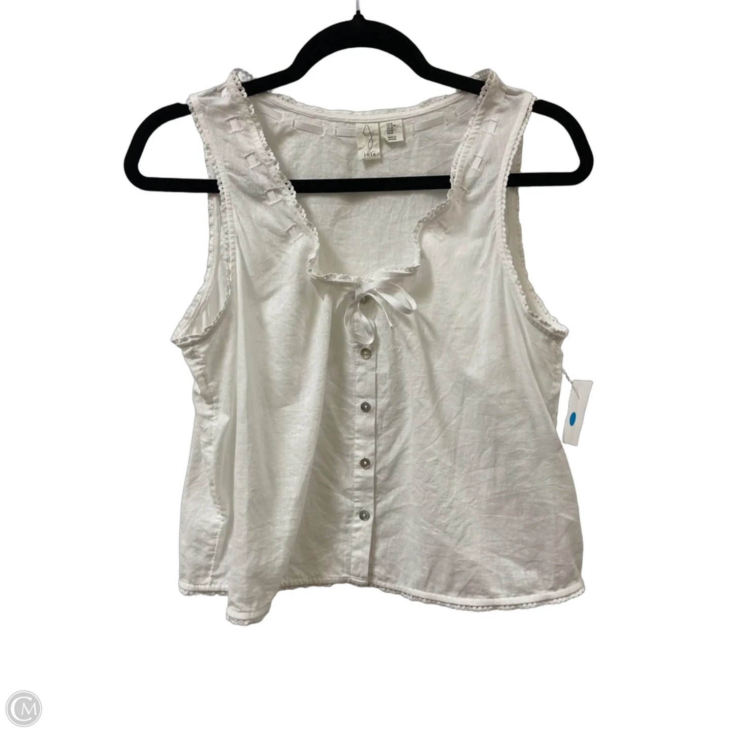 Top Sleeveless By Joie In White, Size: M