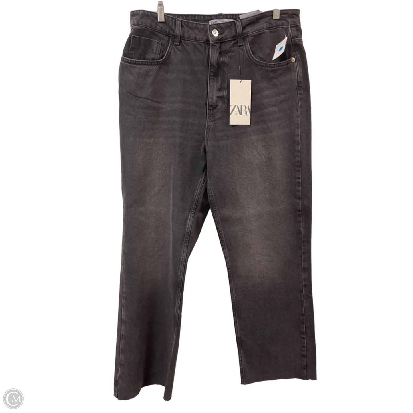 Jeans Straight By Zara In Black, Size: 10