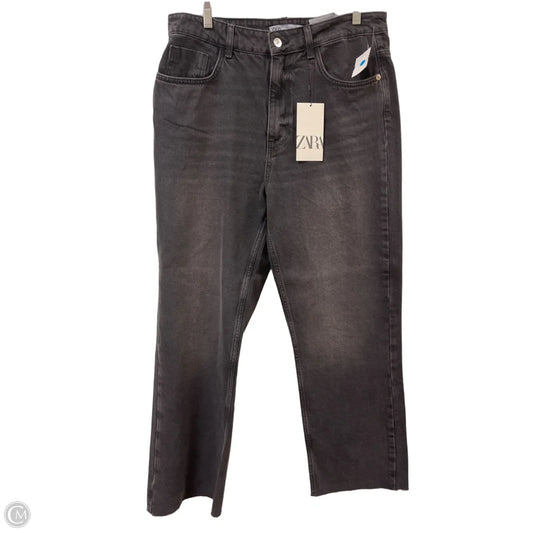 Jeans Straight By Zara In Black, Size: 10