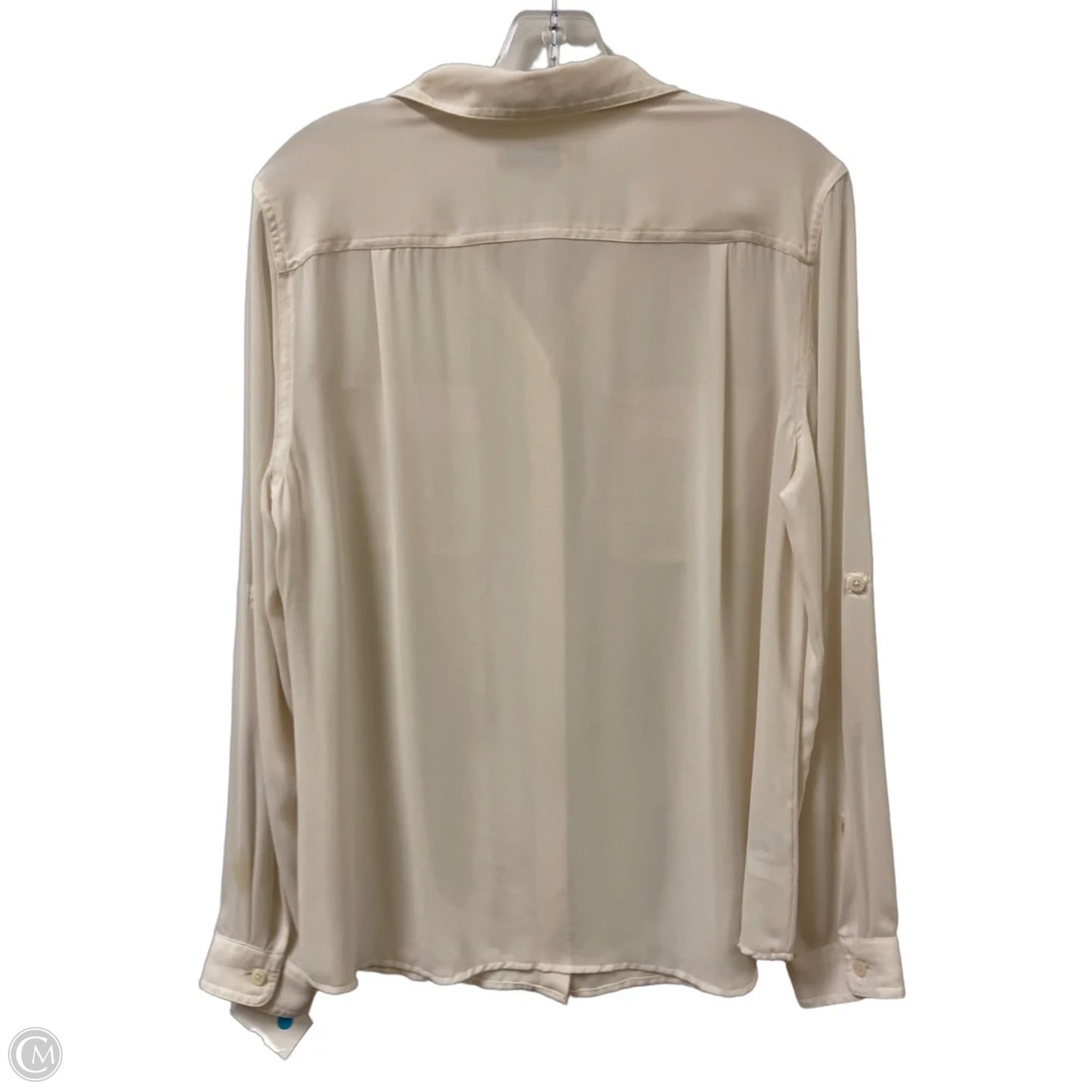 Blouse Long Sleeve By Loft In Cream, Size: L