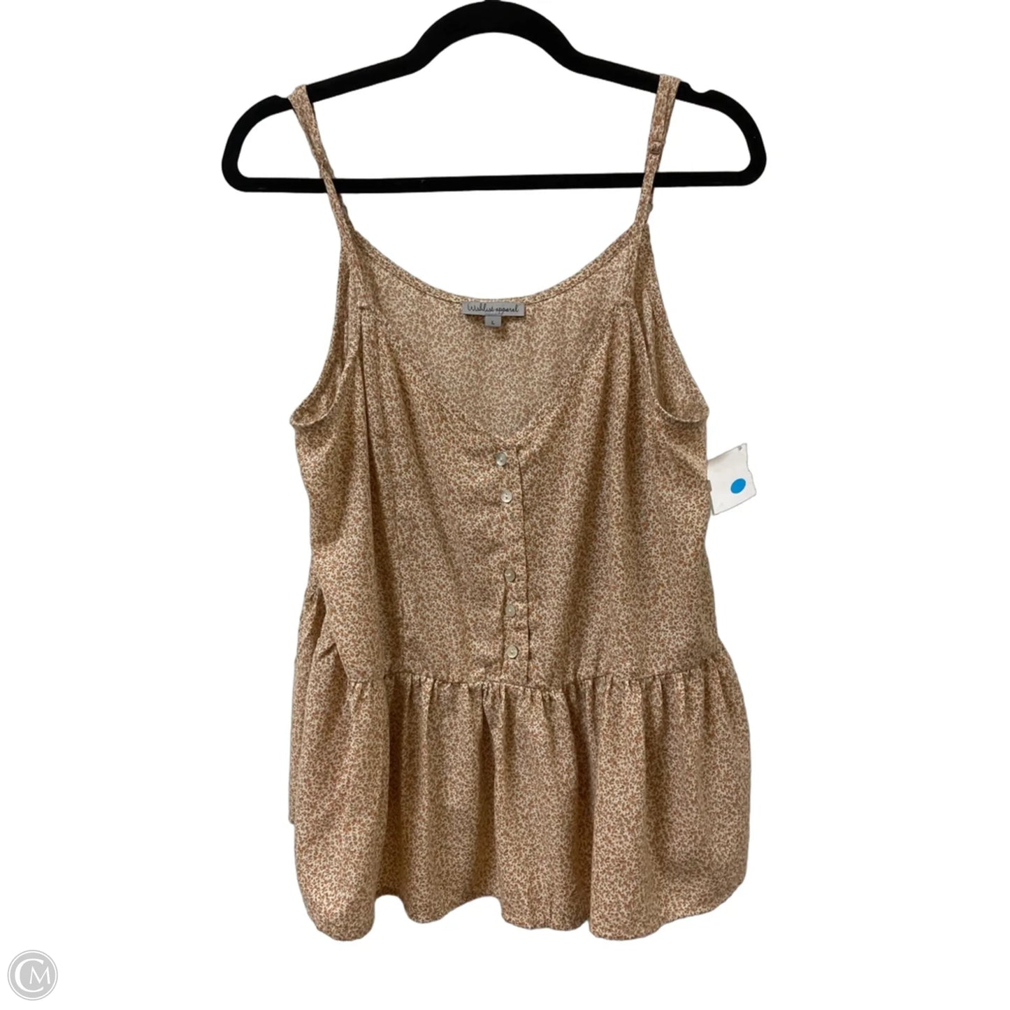 Top Sleeveless By Wishlist In Orange, Size: L