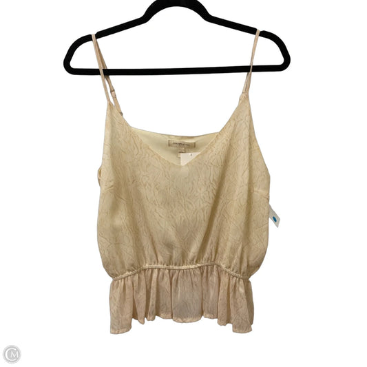 Top Sleeveless By Grade & Gather In Cream, Size: L