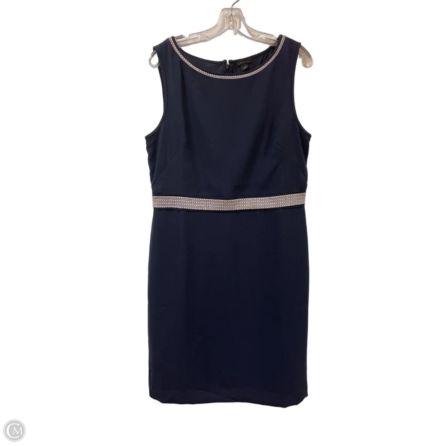 Dress Casual Midi By Ann Taylor In Navy, Size: L