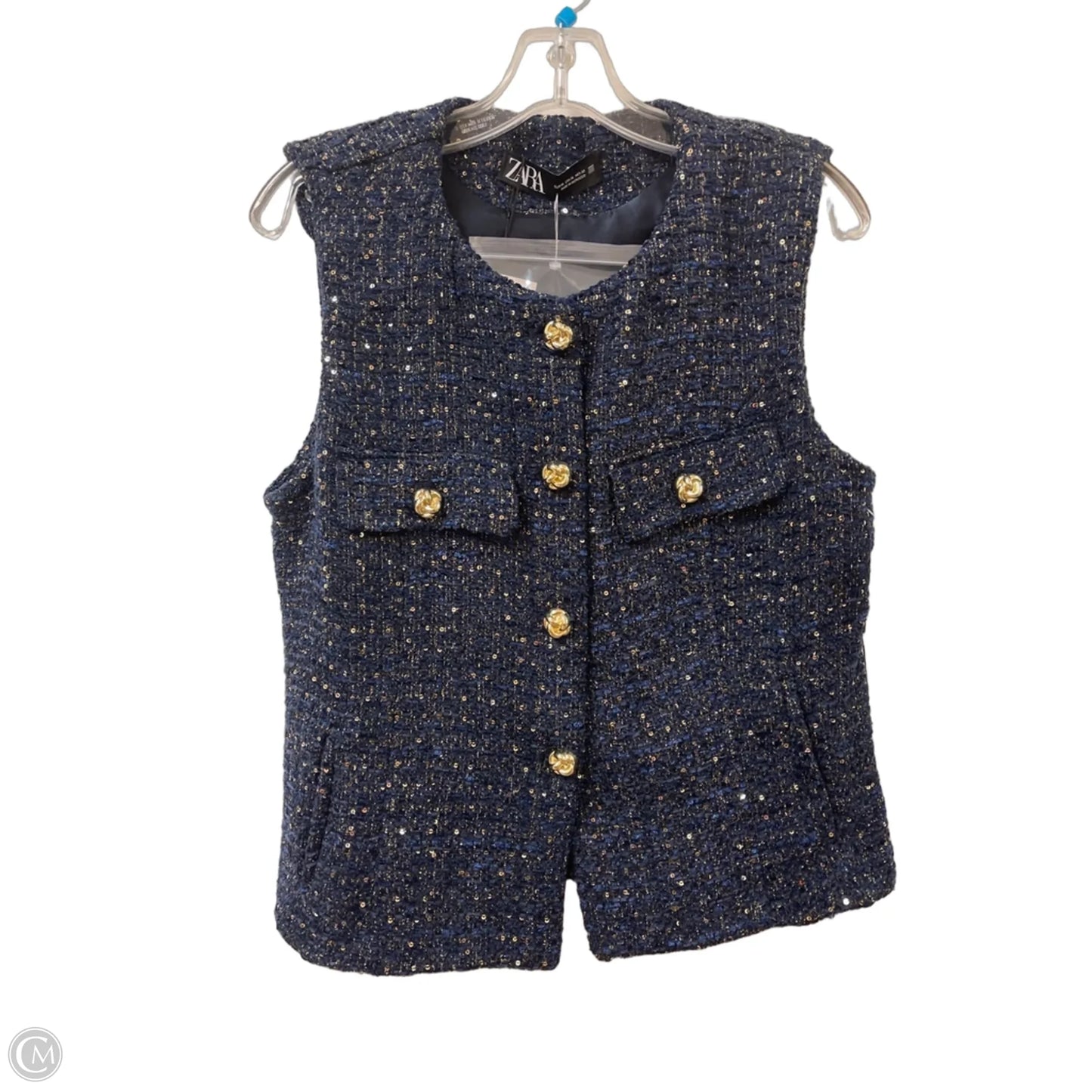 Vest Other By Zara In Navy, Size: Xl