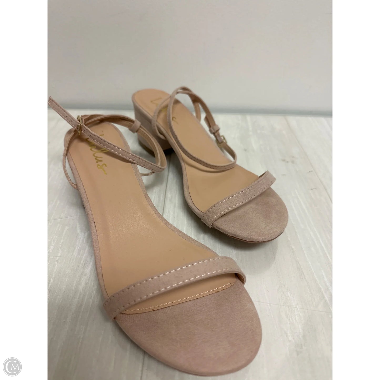 Sandals Heels Block By Lulus In Cream, Size: 8