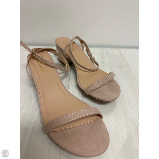 Sandals Heels Block By Lulus In Cream, Size: 8