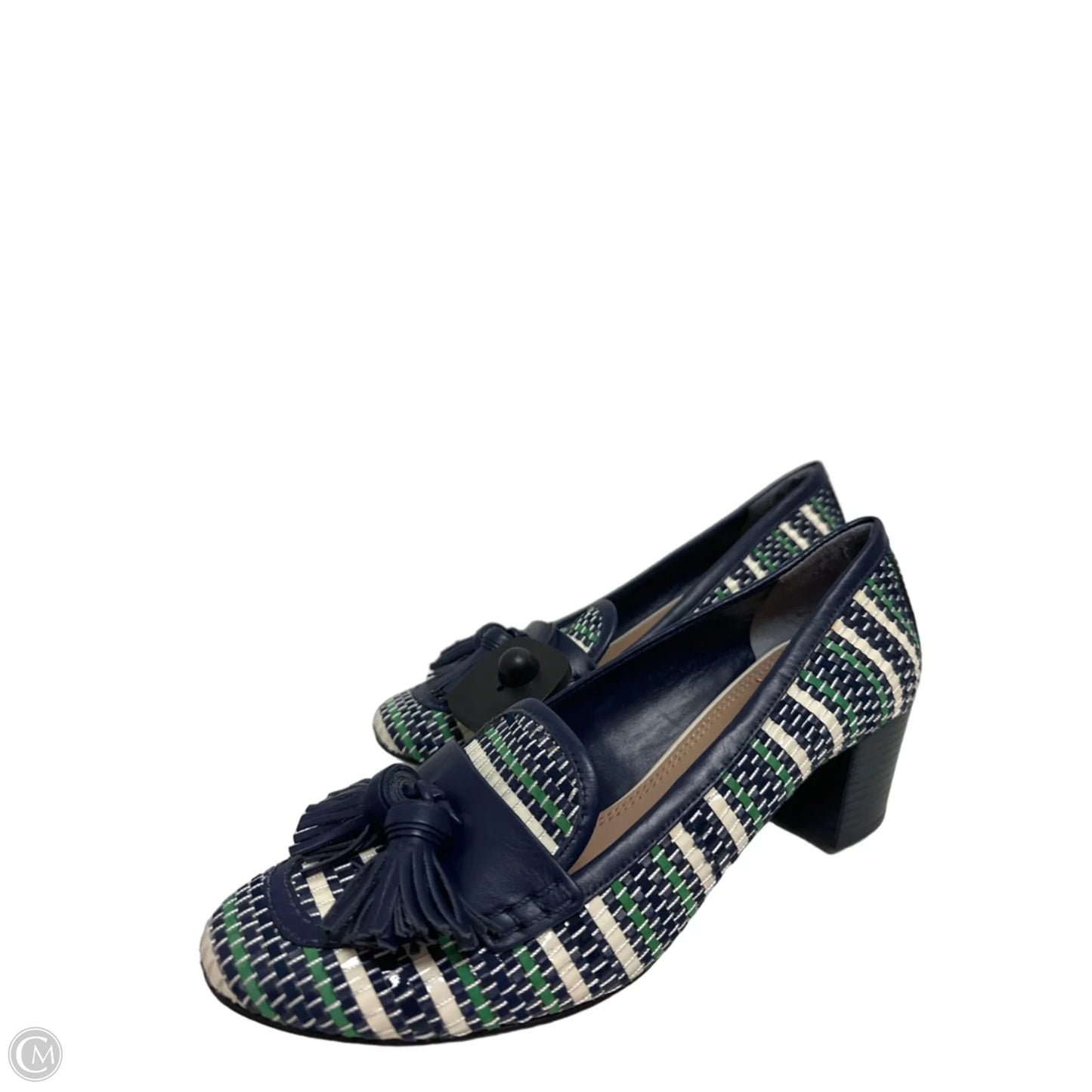 Shoes Designer By Tory Burch In Blue & Green, Size: 8.5