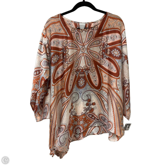 Top Short Sleeve By Chicos In Multi-colored, Size: M