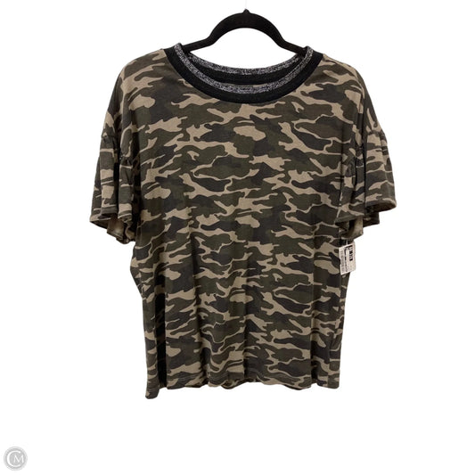 Top Short Sleeve By Nicole Miller In Camouflage Print, Size: M