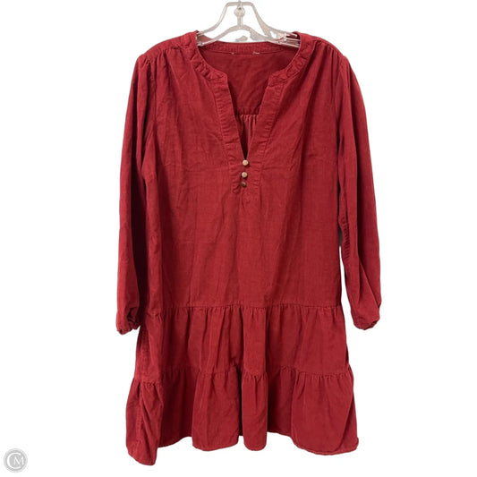 Dress Casual Midi By Clothes Mentor In Red, Size: S