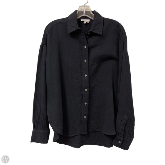 Blouse Long Sleeve By Lou And Grey In Black, Size: Xs