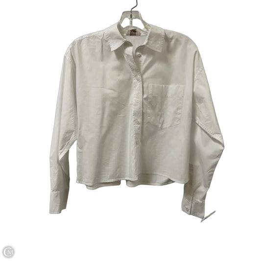 Blouse Long Sleeve By Loft In White, Size: Xs