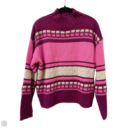 Sweater By Clothes Mentor In Pink & Purple, Size: M