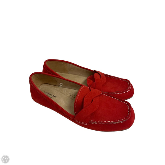 Shoes Flats By St Johns Bay In Red, Size: 9.5