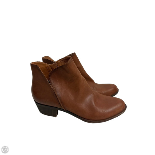 Boots Ankle Heels By Lucky Brand In Brown, Size: 7.5