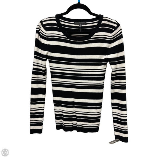Top Long Sleeve By Saks Fifth Avenue In Black & White, Size: S