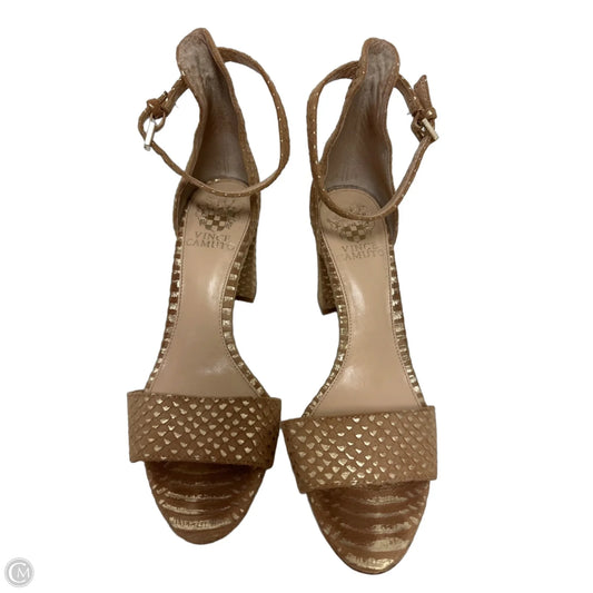 Shoes Heels Wedge By Vince Camuto In Gold, Size: 7