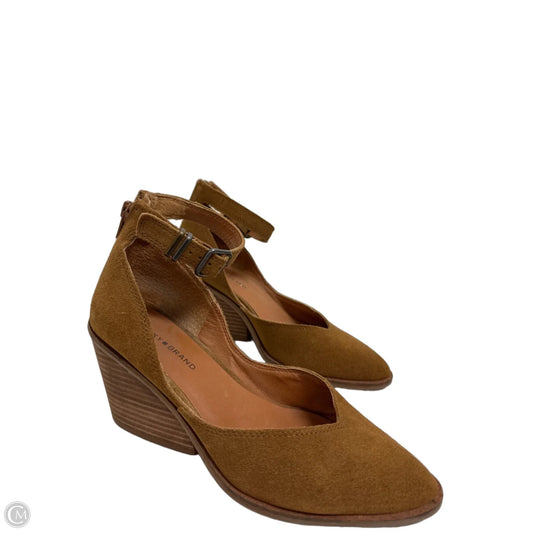 Shoes Heels Wedge By Lucky Brand In Tan, Size: 7
