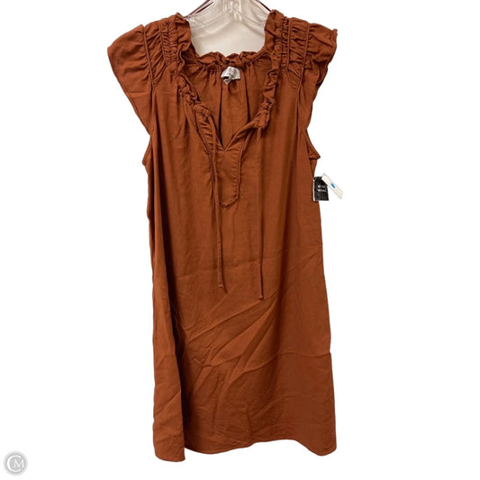 Dress Casual Midi By Signature By Robbie Bee In Orange, Size: L