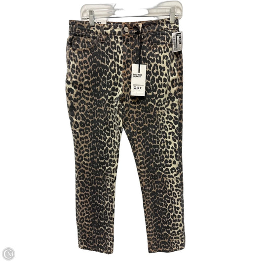 Jeans Straight By Oat In Animal Print, Size: 6