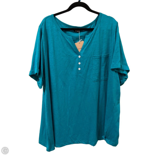 Top Short Sleeve By Bloomchic In Green, Size: 4x