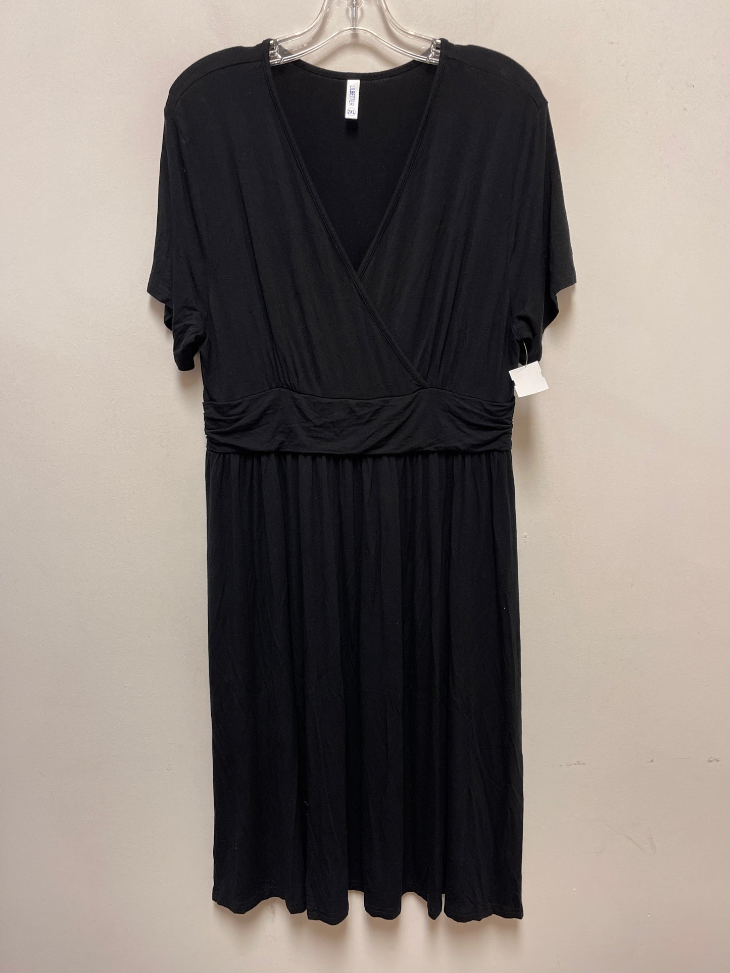 Dress Casual Midi By Clothes Mentor In Black, Size: 2x