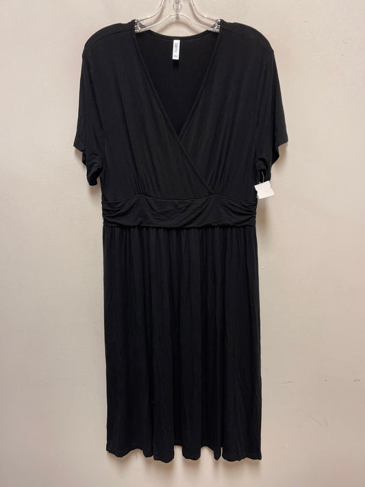 Dress Casual Midi By Clothes Mentor In Black, Size: 2x