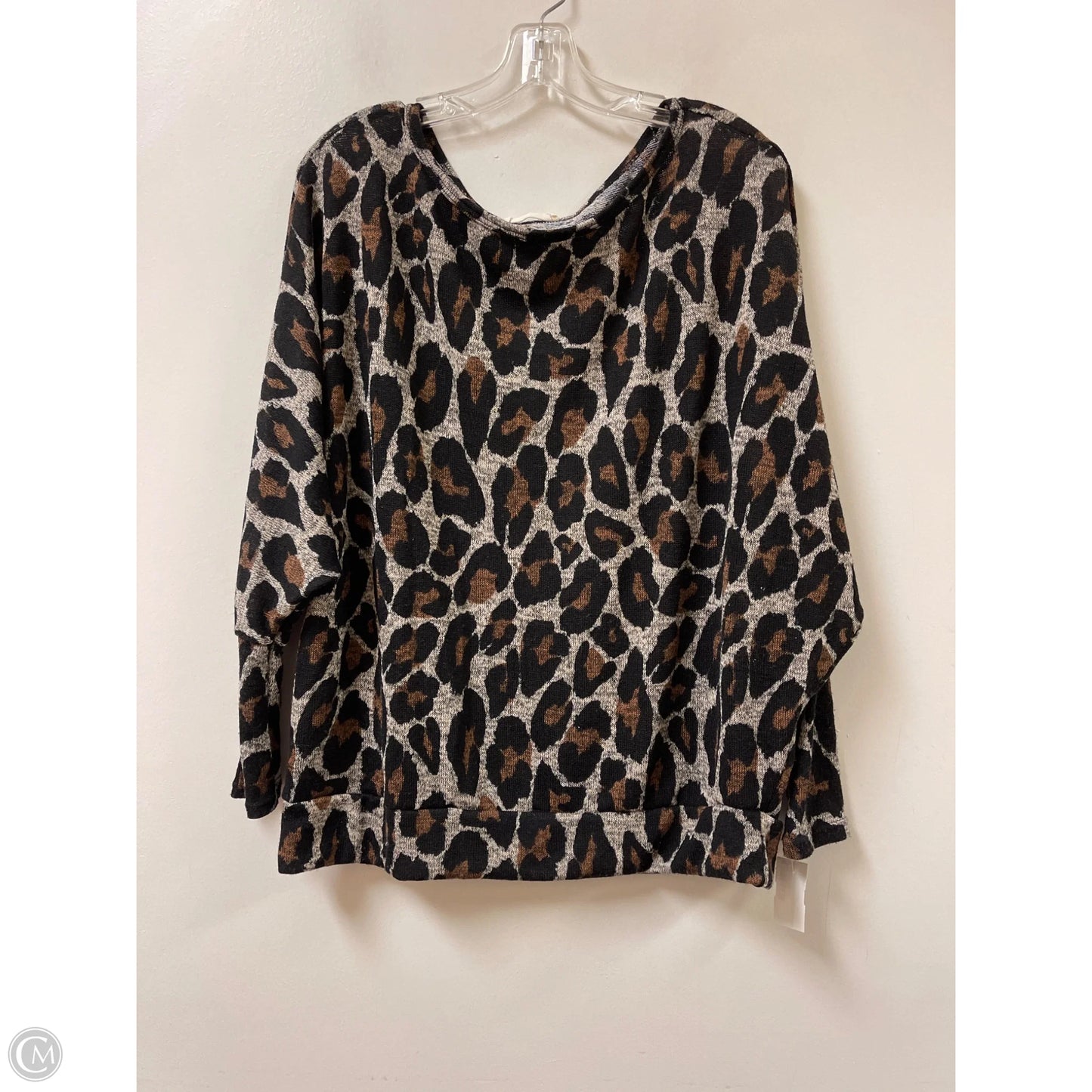 Top Long Sleeve By Clothes Mentor In Animal Print, Size: L