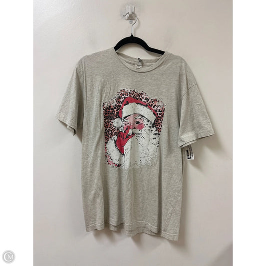 Top Short Sleeve By Clothes Mentor In Cream, Size: L