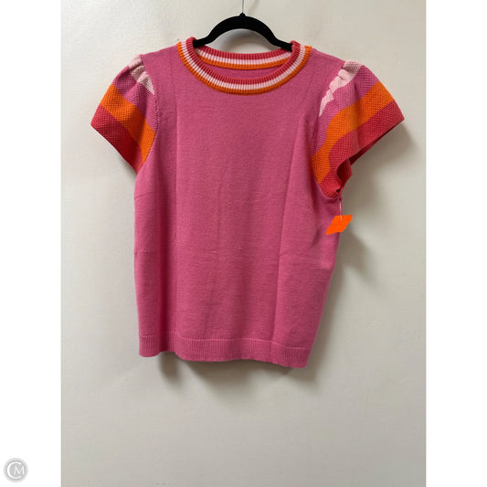 Sweater Short Sleeve By Clothes Mentor In Pink, Size: M