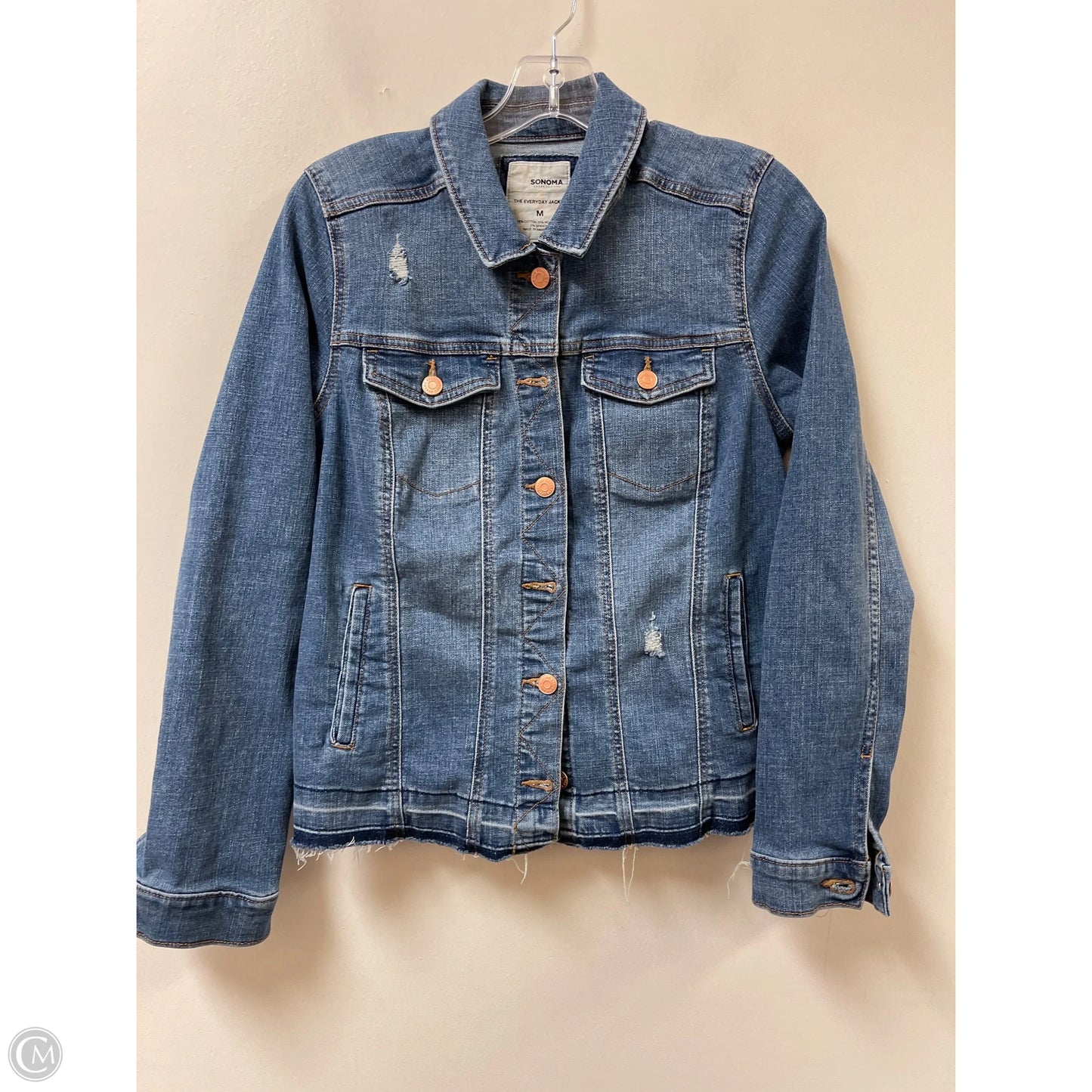 Jacket Denim By Sonoma In Blue Denim, Size: M