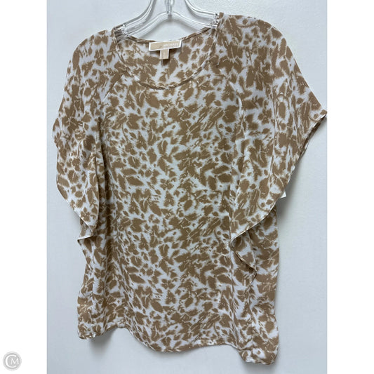 Top Short Sleeve By Michael By Michael Kors In Cream & White, Size: S