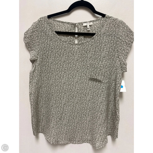 Top Short Sleeve By Joie In Green & White, Size: M