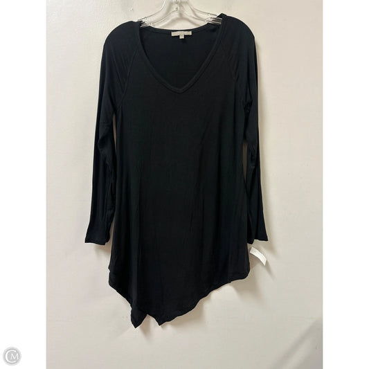 Tunic Long Sleeve By Joan Vass In Black, Size: S