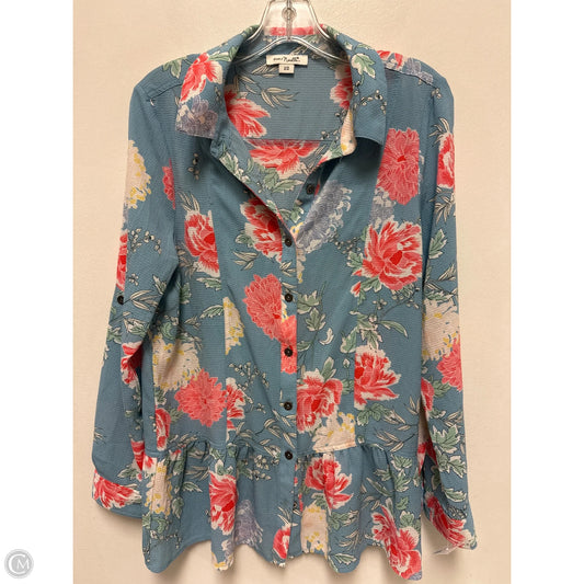 Tunic Long Sleeve By Simply Noelle In Blue, Size: S