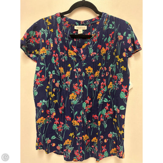 Top Short Sleeve By Coldwater Creek In Floral Print, Size: S