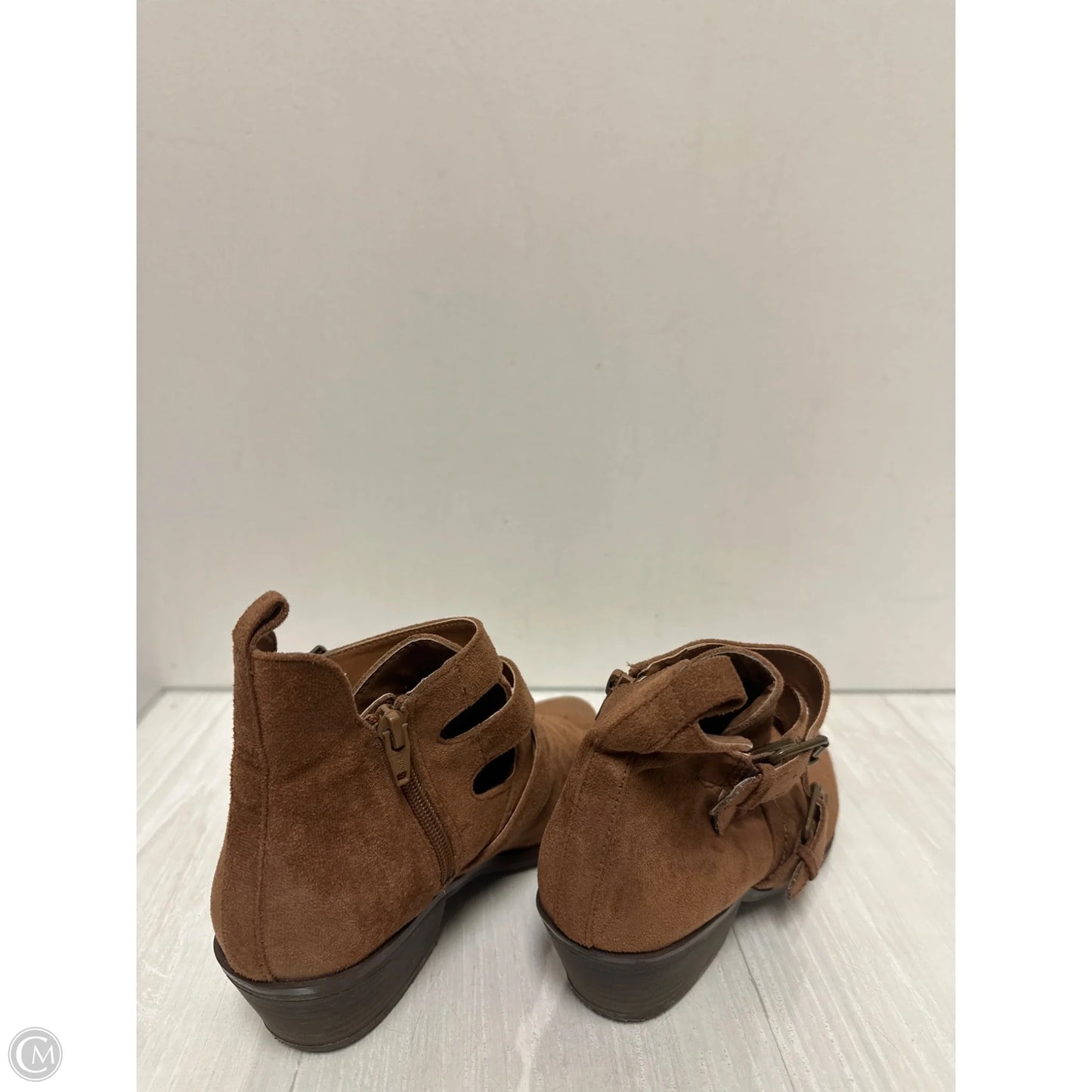 Boots Ankle Heels By Universal Thread In Brown, Size: 7.5