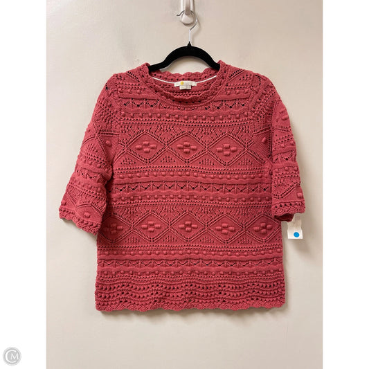 Sweater Short Sleeve By Boden In Pink, Size: S