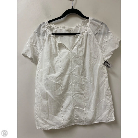 Top Short Sleeve By Talbots In White, Size: S
