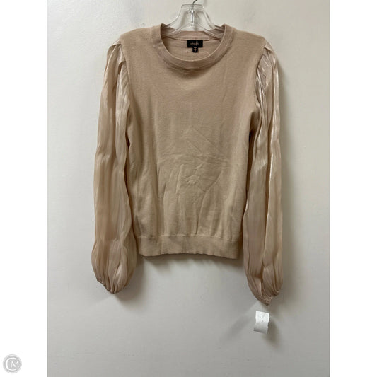 Top Long Sleeve By Ontwelfth In Cream, Size: M