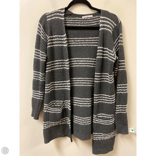 Sweater Cardigan By Pink Clover In Grey & White, Size: S