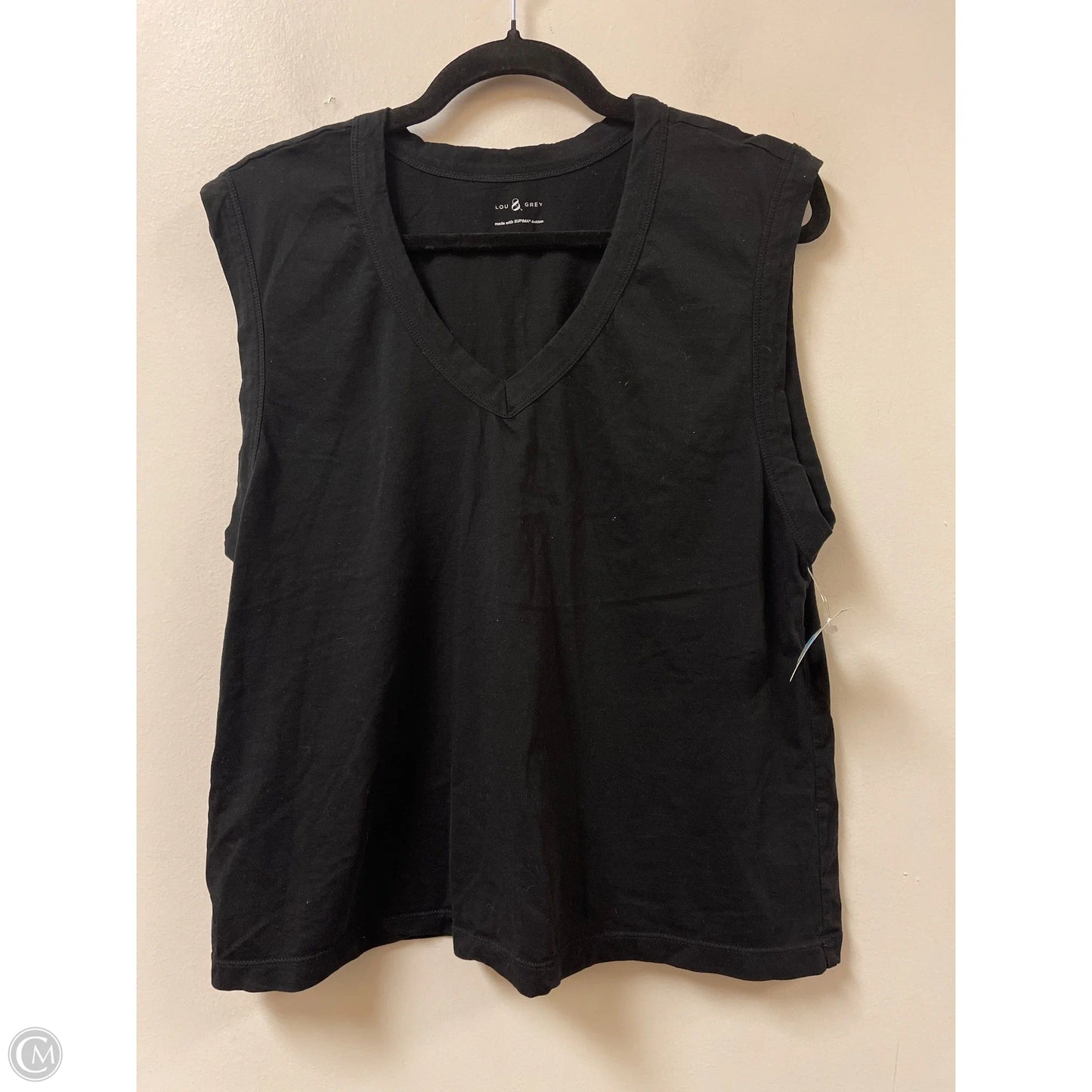 Top Short Sleeve By Lou And Grey In Black, Size: L