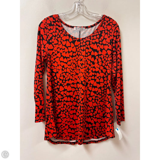 Top Long Sleeve By Clothes Mentor In Black & Red, Size: S