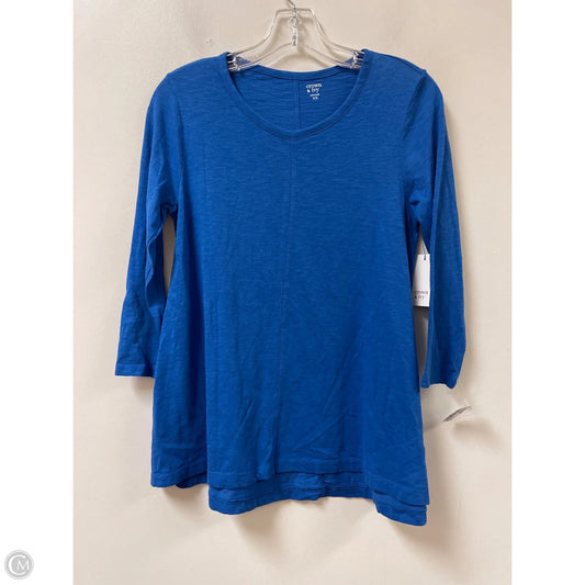 Top Long Sleeve By Crown And Ivy In Blue, Size: Xs