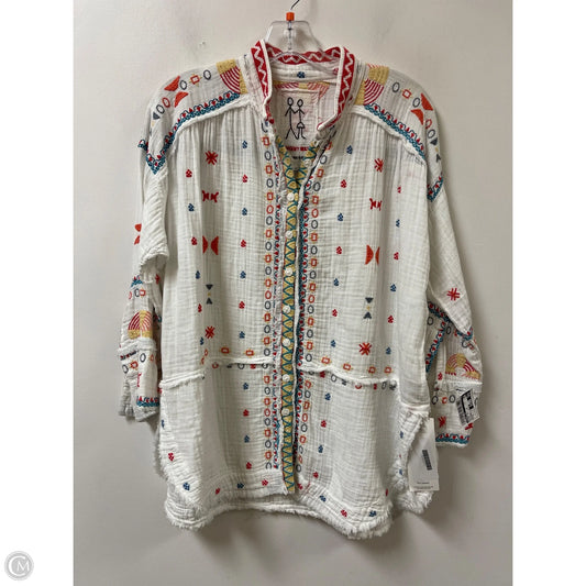 Blouse Long Sleeve By Johnny Was In White, Size: S