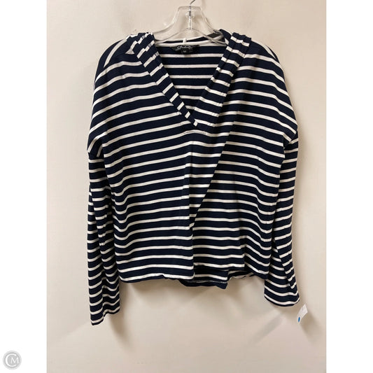 Sweatshirt Hoodie By Charlie B In Blue & White, Size: L