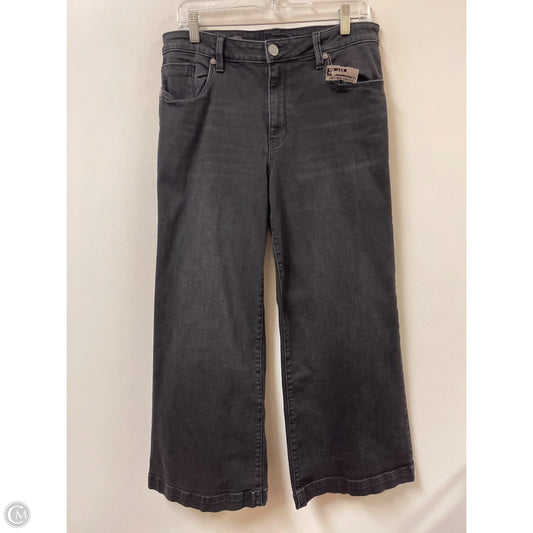 Jeans Wide Leg By Kut In Black Denim, Size: 10