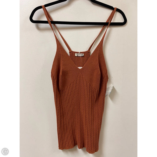 Top Sleeveless By Free People In Orange, Size: L